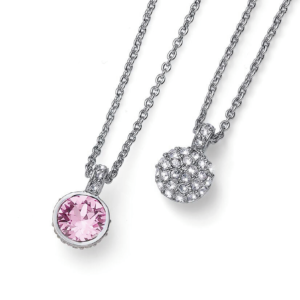 オリバーウェバー 〈スワロフスキー〉 リバーシブルネックレス Double アメジストカラー