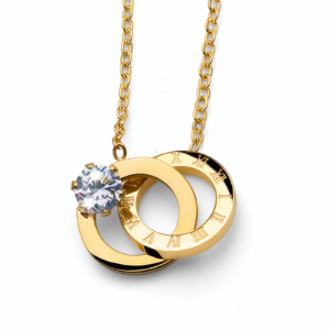 オリバーウェバー 〈スワロフスキー〉 ジルコニア ステンレススチール316L製 ペンダント ネックレス Estar ゴールドカラー