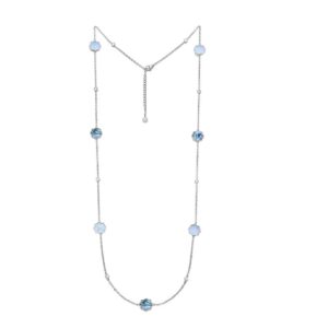 オリバーウェバー 〈スワロフスキー〉 ジルコニア ステンレススチール316L製ロングネックレス Candor シルバーカラー