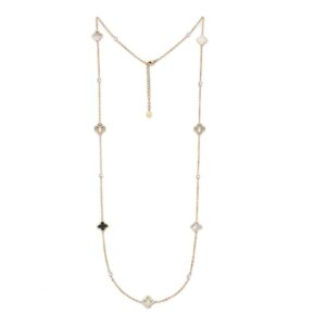 オリバーウェバー 〈スワロフスキー〉 ジルコニア ステンレススチール316L製ロングネックレス Delight ゴールドカラー