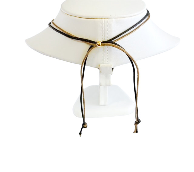 ベネチアンガラス ペンダントネックレス Spider アンバー(紐) - 画像 (8)