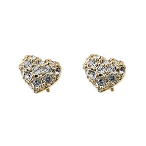 オリバーウェバー 〈スワロフスキー〉 ピアス Full Heart ゴールドカラー