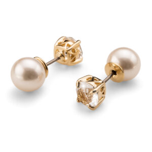オリバーウェバー 〈スワロフスキー〉 クリスタルパール ピアス Tnm ゴールドカラー