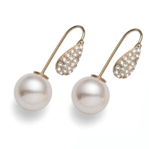 オリバーウェバー 〈スワロフスキー〉 クリスタルパール ピアス Dual ゴールドカラー