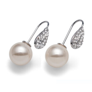 オリバーウェバー 〈スワロフスキー〉 クリスタルパール ピアス Dual シルバーカラー