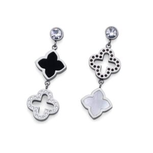 オリバーウェバー 〈スワロフスキー〉 ジルコニア ステンレススチール製ピアス Delight シルバーカラー