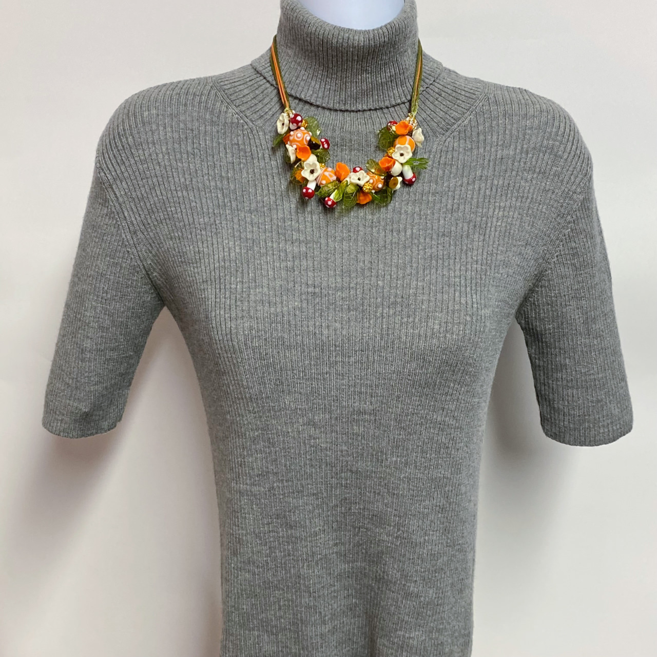 ベネチアンガラス ネックレス キノコーfull - 画像 (2)