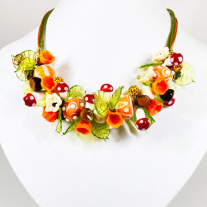 ベネチアンガラス ネックレス キノコーfull