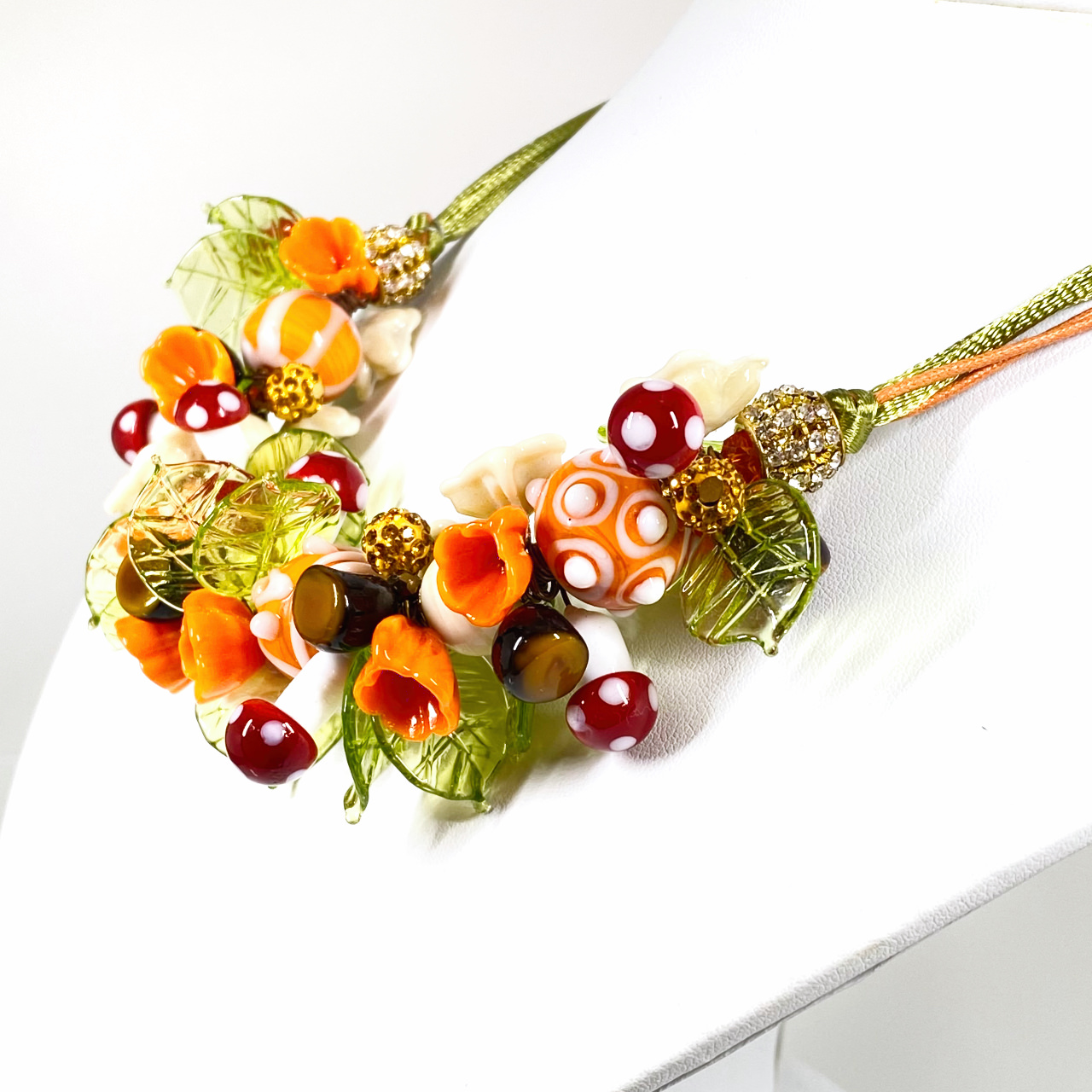 ベネチアンガラス ネックレス キノコーfull - 画像 (4)