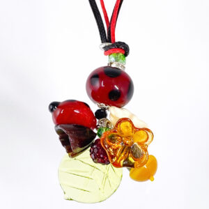 ベネチアンガラス ネックレス てんとう虫-small