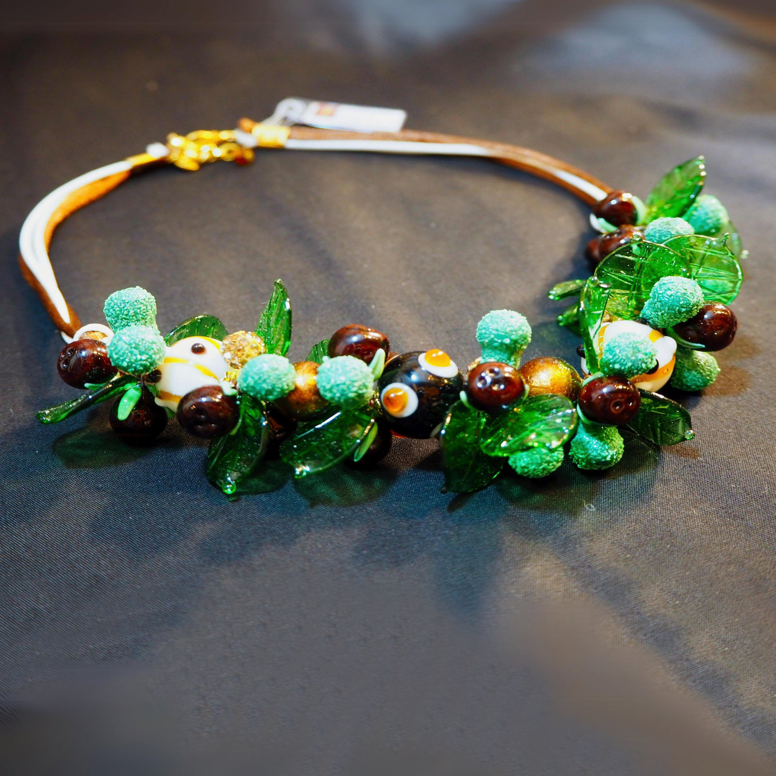 ベネチアンガラス ネックレス アボカドーfull - 画像 (2)