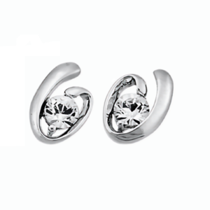 オリバーウェバー 〈スワロフスキー〉 ピアス Bright シルバーカラー