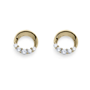オリバーウェバー ジルコニアピアス Sense ゴールドカラー 〈Swarovski®クリスタル〉
