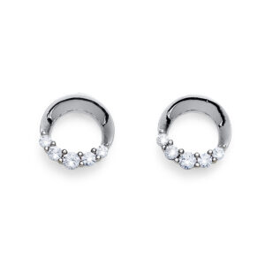 オリバーウェバー ジルコニアピアス Sense　シルバーカラー 〈Swarovski®クリスタル〉