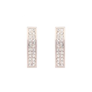 オリバーウェバー ステンレススチール製ピアス Brava シルバーカラー 〈Swarovski®クリスタル〉
