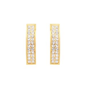 オリバーウェバー ステンレススチール製ピアス Brava ゴールドカラー 〈Swarovski®クリスタル〉