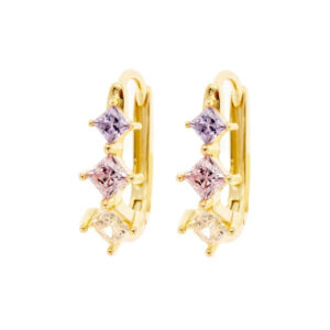 オリバーウェバー ジルコニア ピアス  Flameシルバー925 ゴールドカラー 〈Swarovski®クリスタル〉